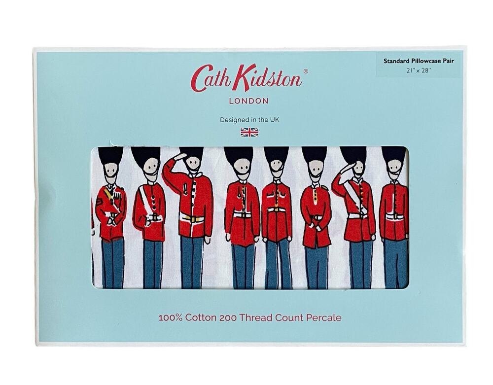 Cath Kidston London Guard Soldiers Christmas Nutcracker 2 Standard Pillowcases